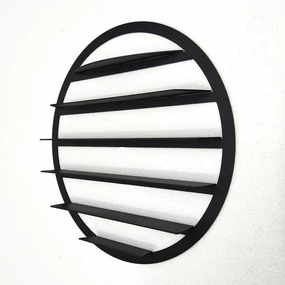 model car display shelf metal mount round design