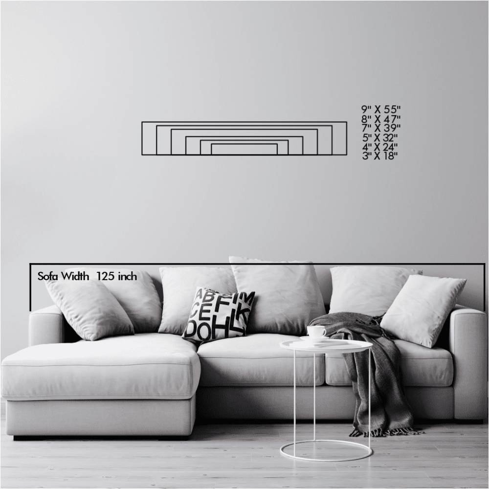 Landscape size chart showing product dimensions: 24 inches wide by 4 tall