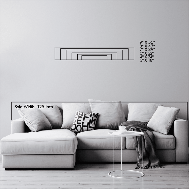 Landscape size chart showing product dimensions: 24 inches wide by 4 tall