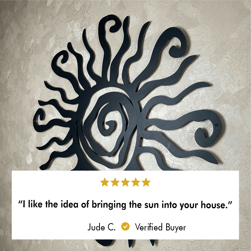 Rustic Metal Sun Wall Art