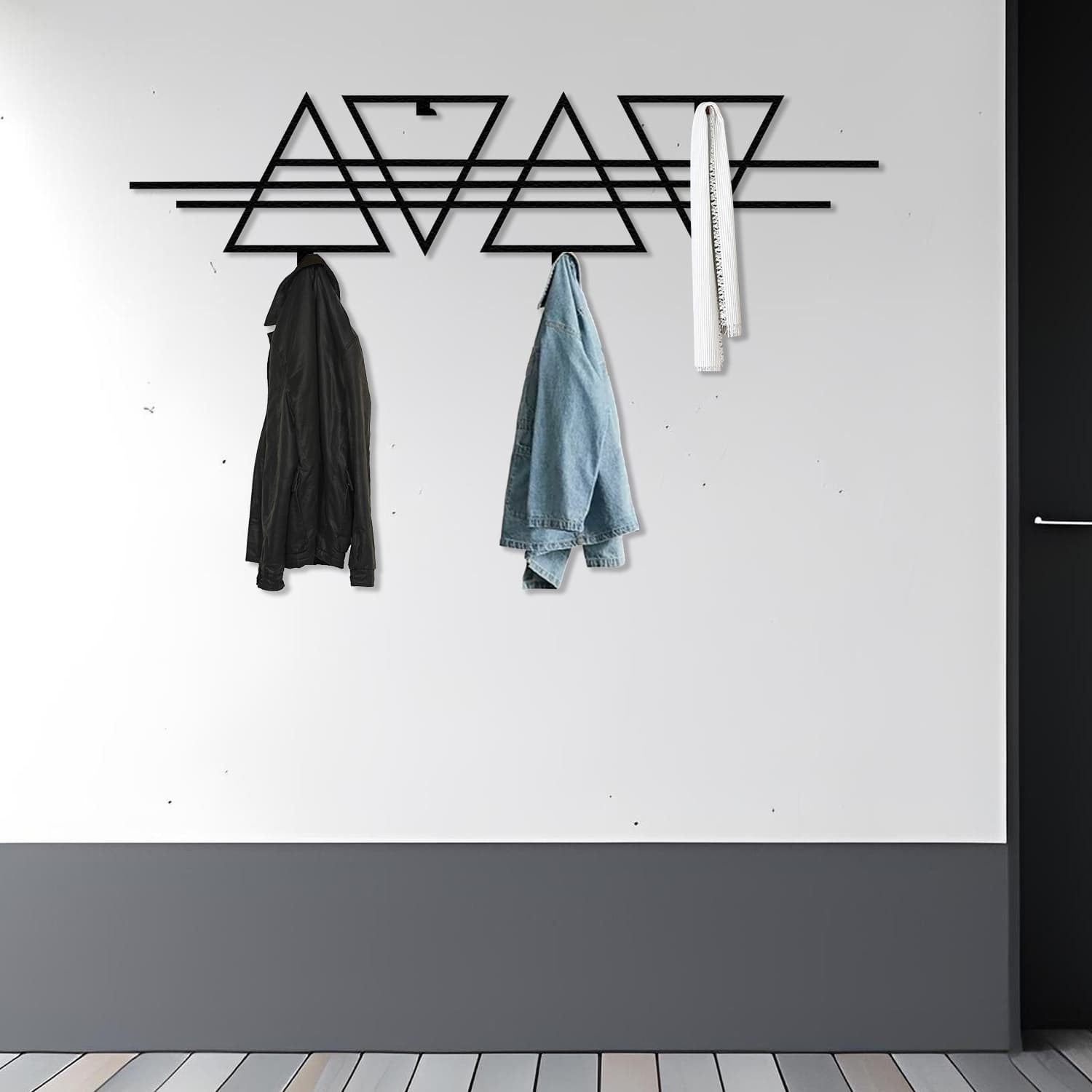 abstract triangle hanger wall decor 1