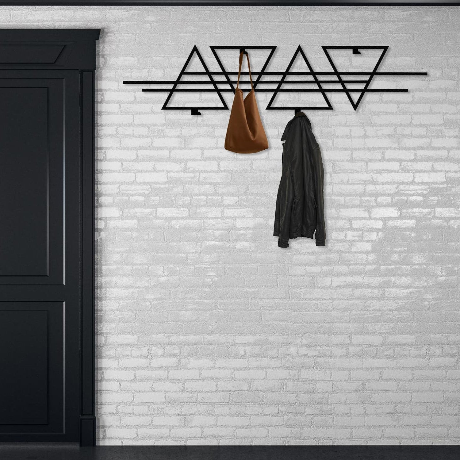 abstract triangle hanger wall decor