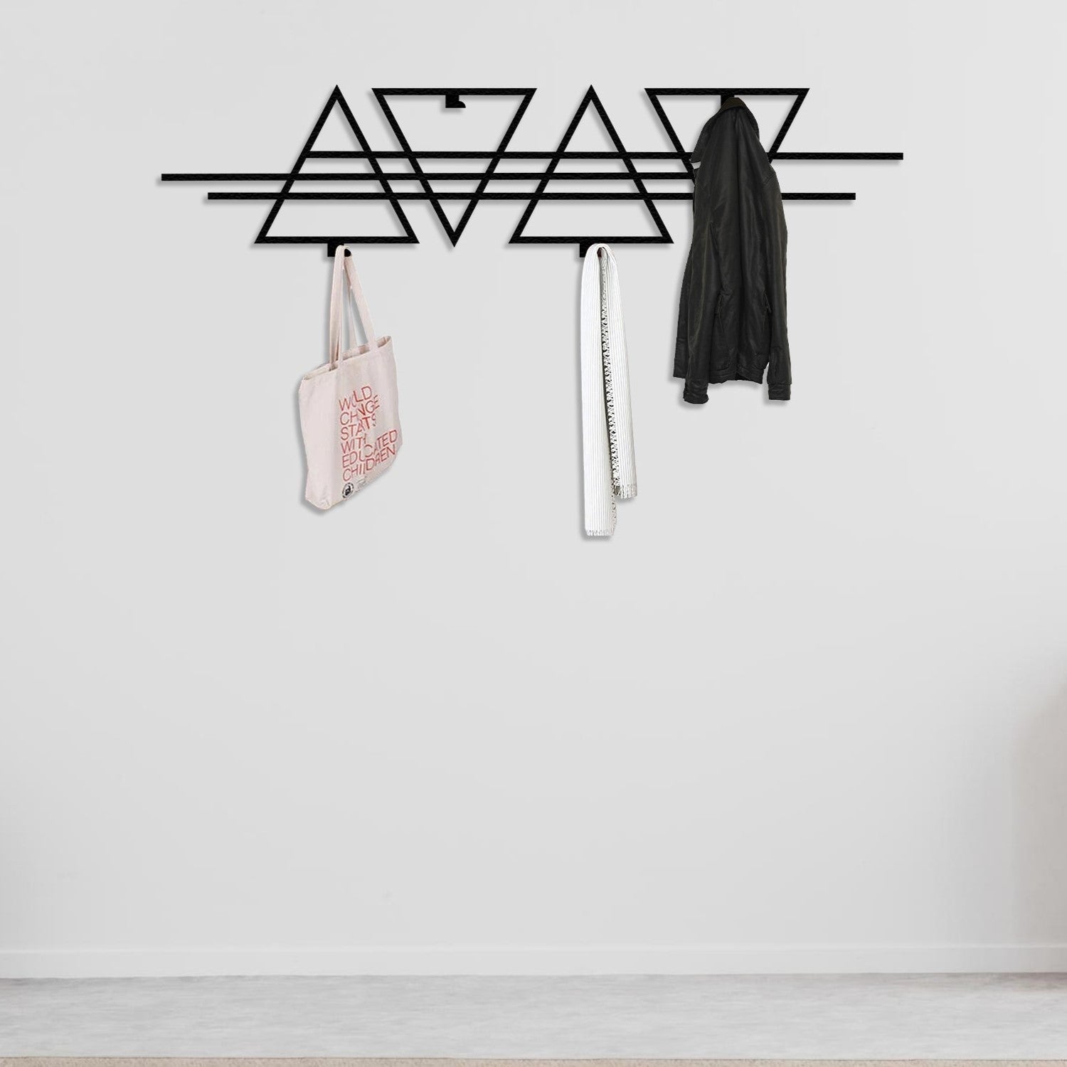 abstract triangle hanger wall decor