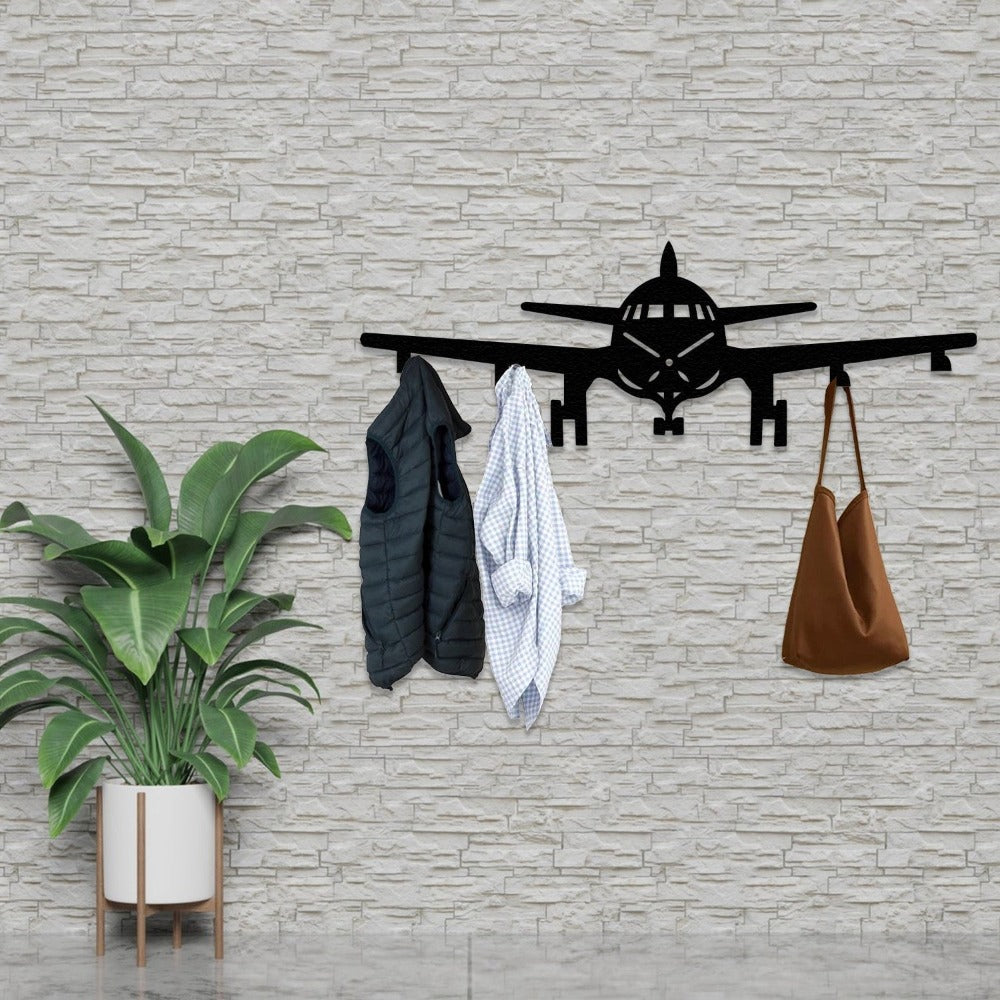 aircraft hanging rack with flowers