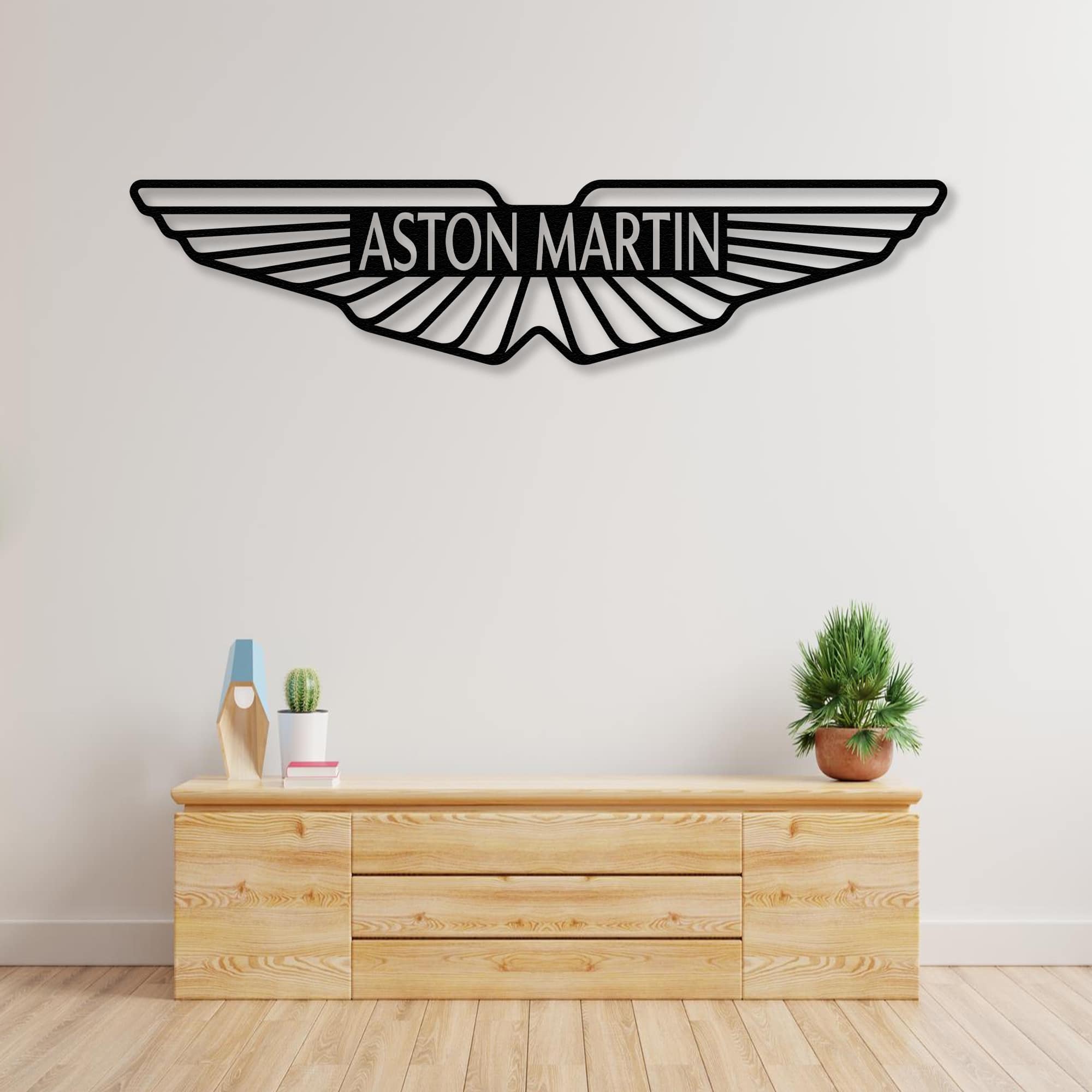 aston martin car logo metal wall art 2