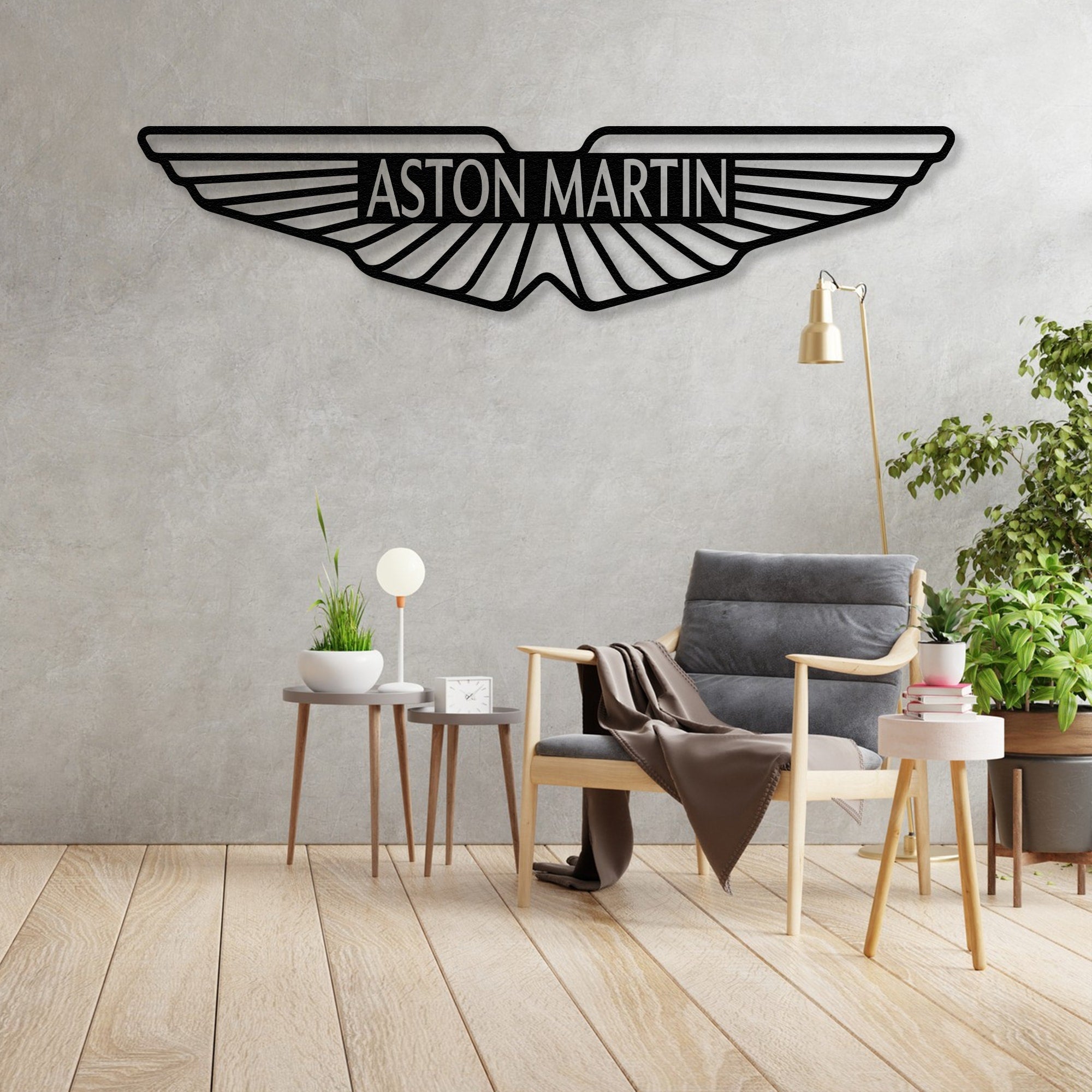 aston martin car logo metal wall art 3