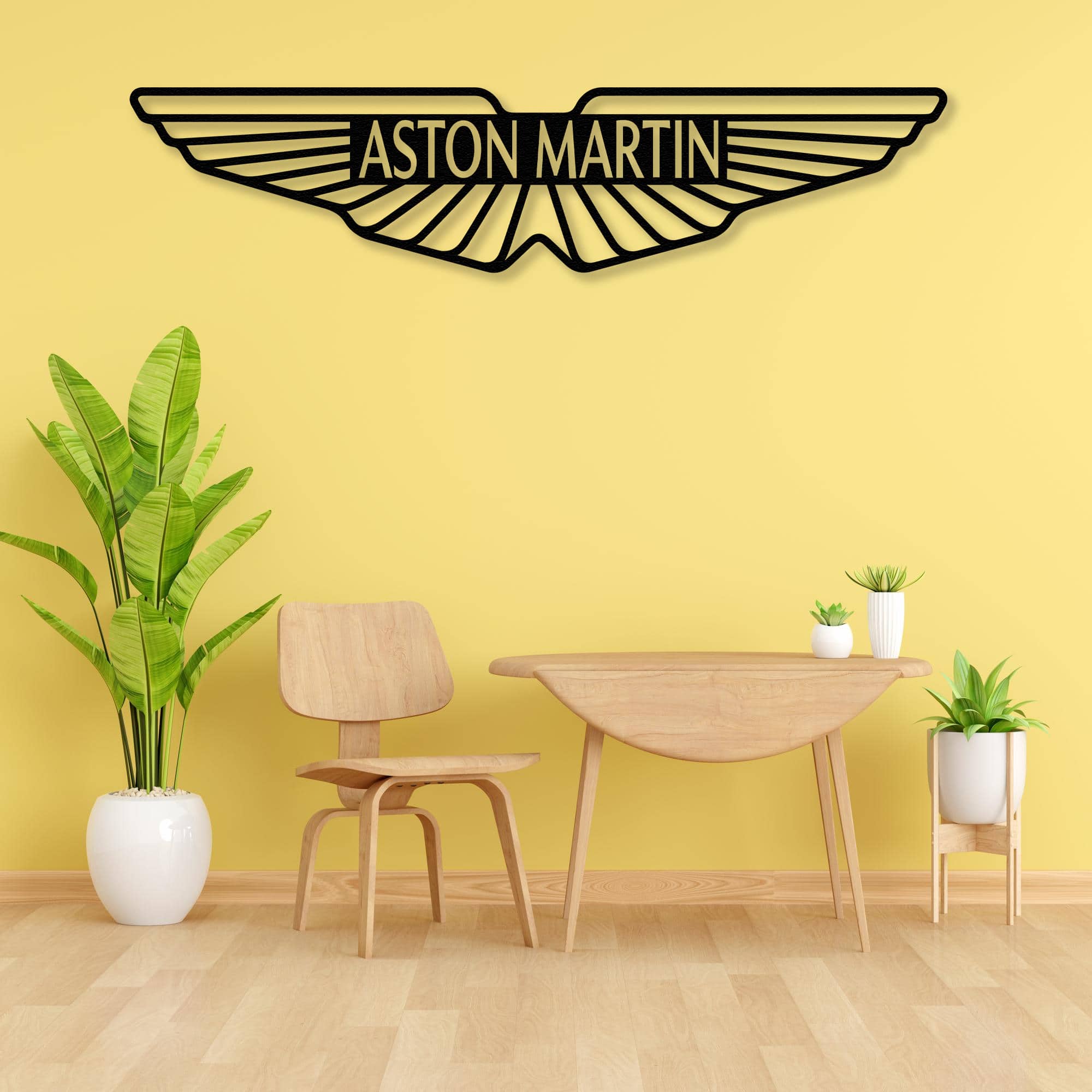 aston-martin car logo metal wall art garagedecor