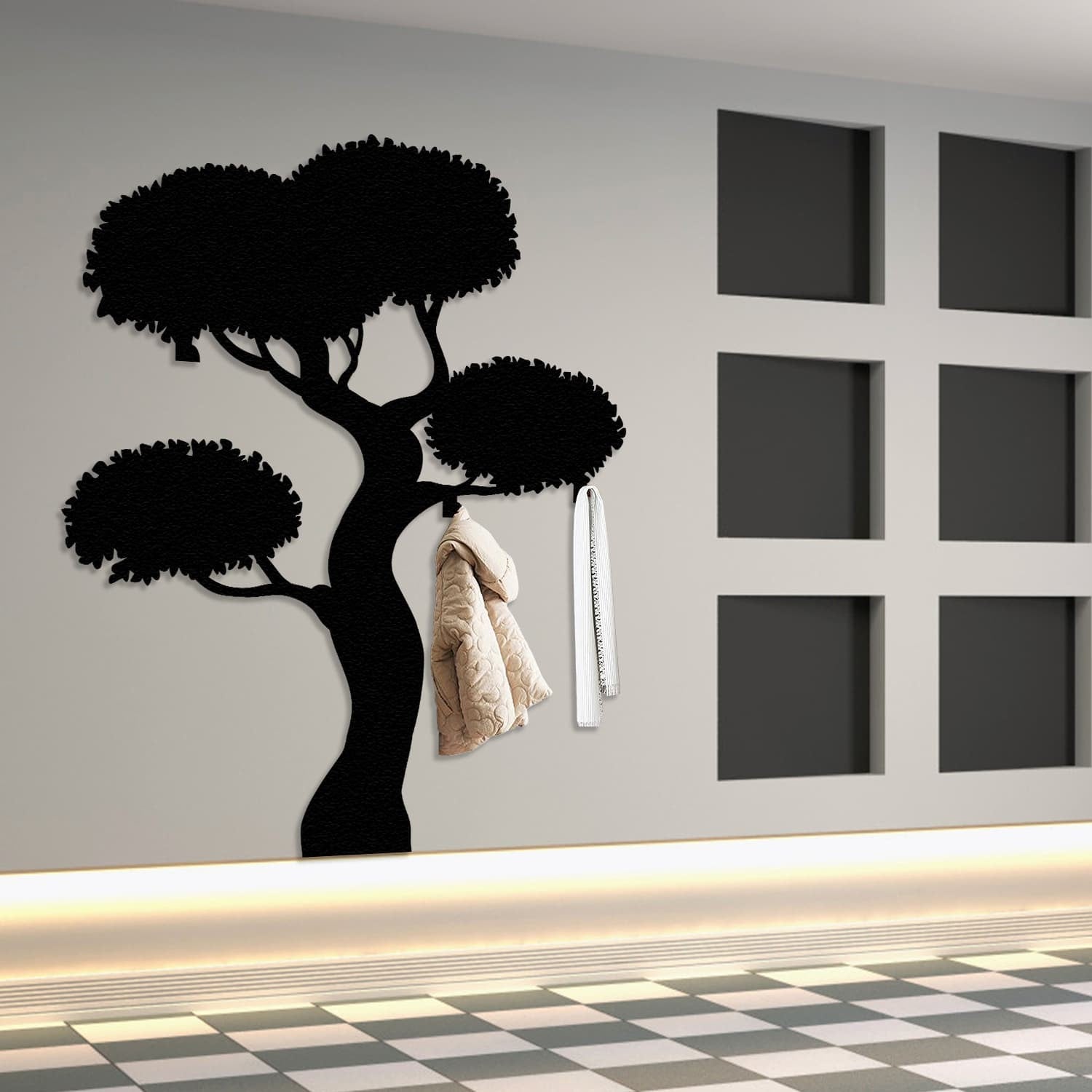 bonsai tree wall mounted hanger