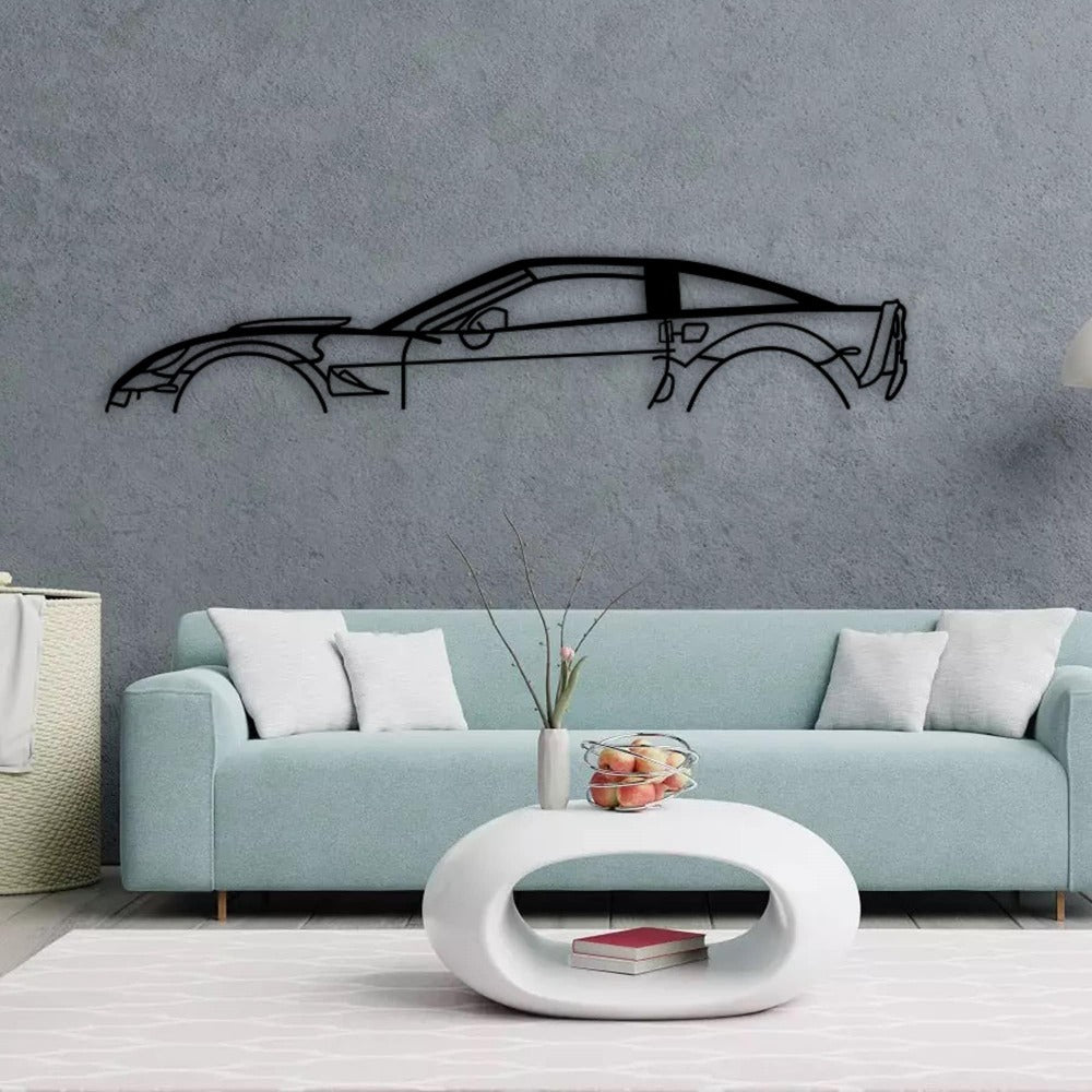 chevrolet corvette car silhouette on the sofa