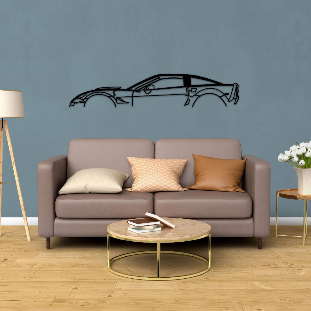 chevrolet corvette car silhouette with sofa