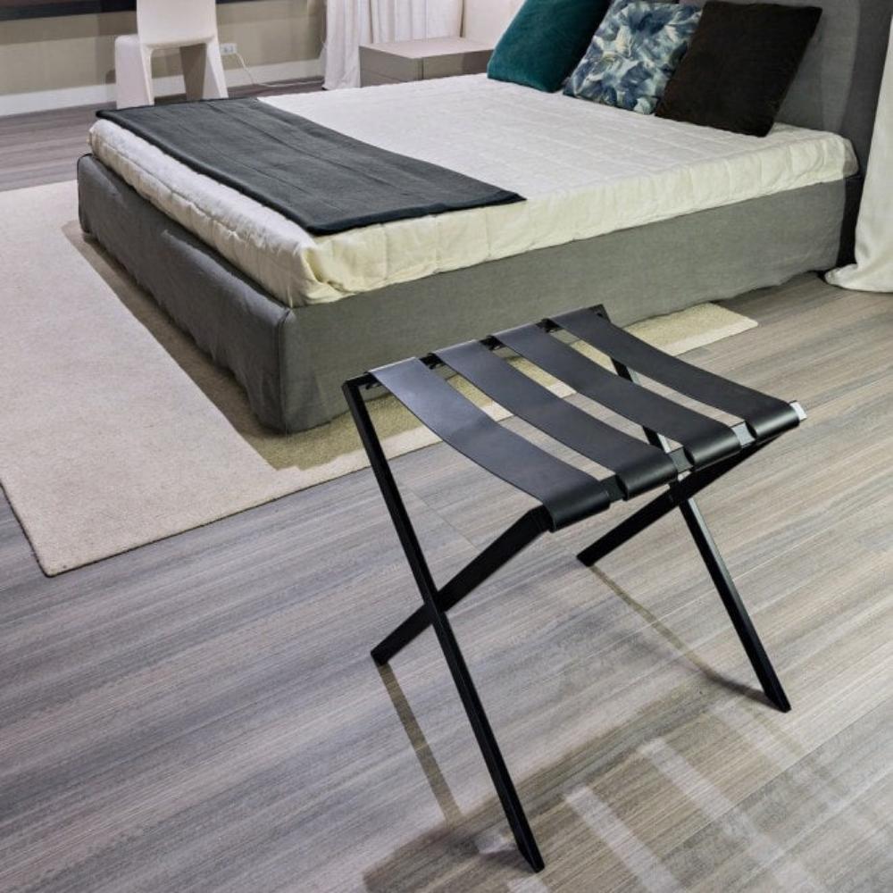 foldable metal luggage rack with genuie leather chippewa bedroom furniture