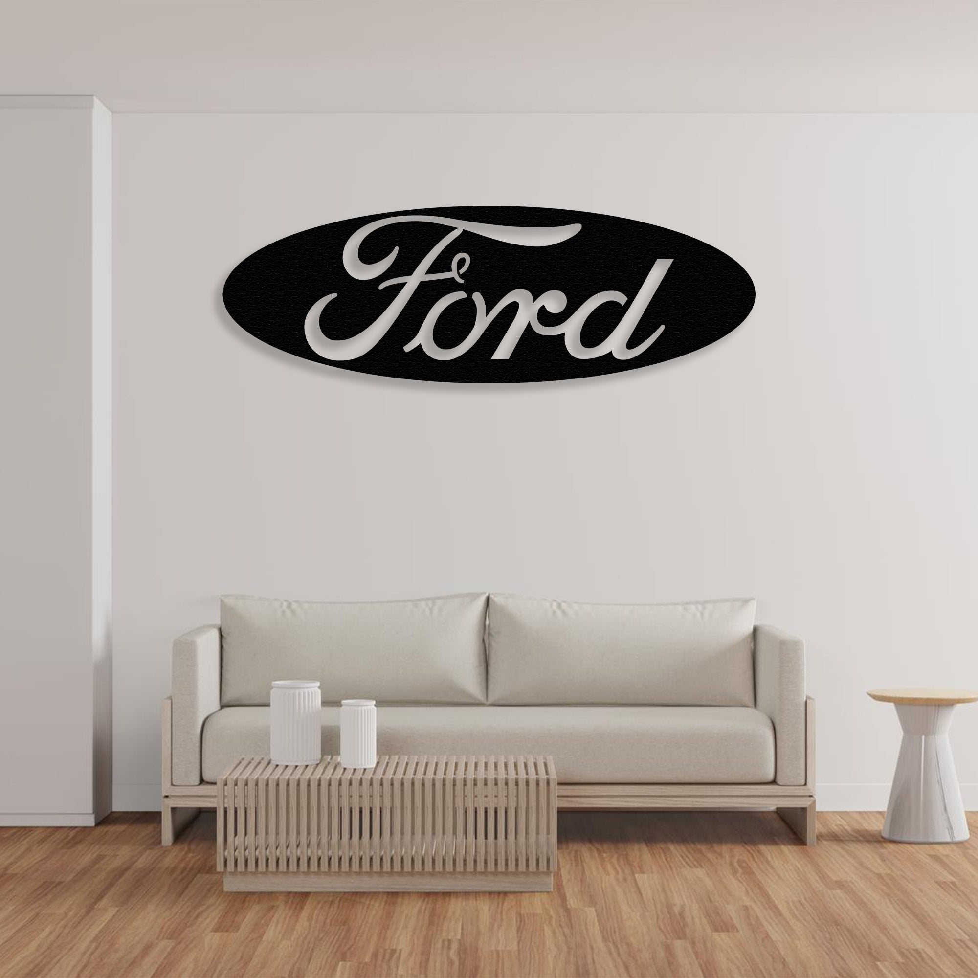 ford logo metal wall art
