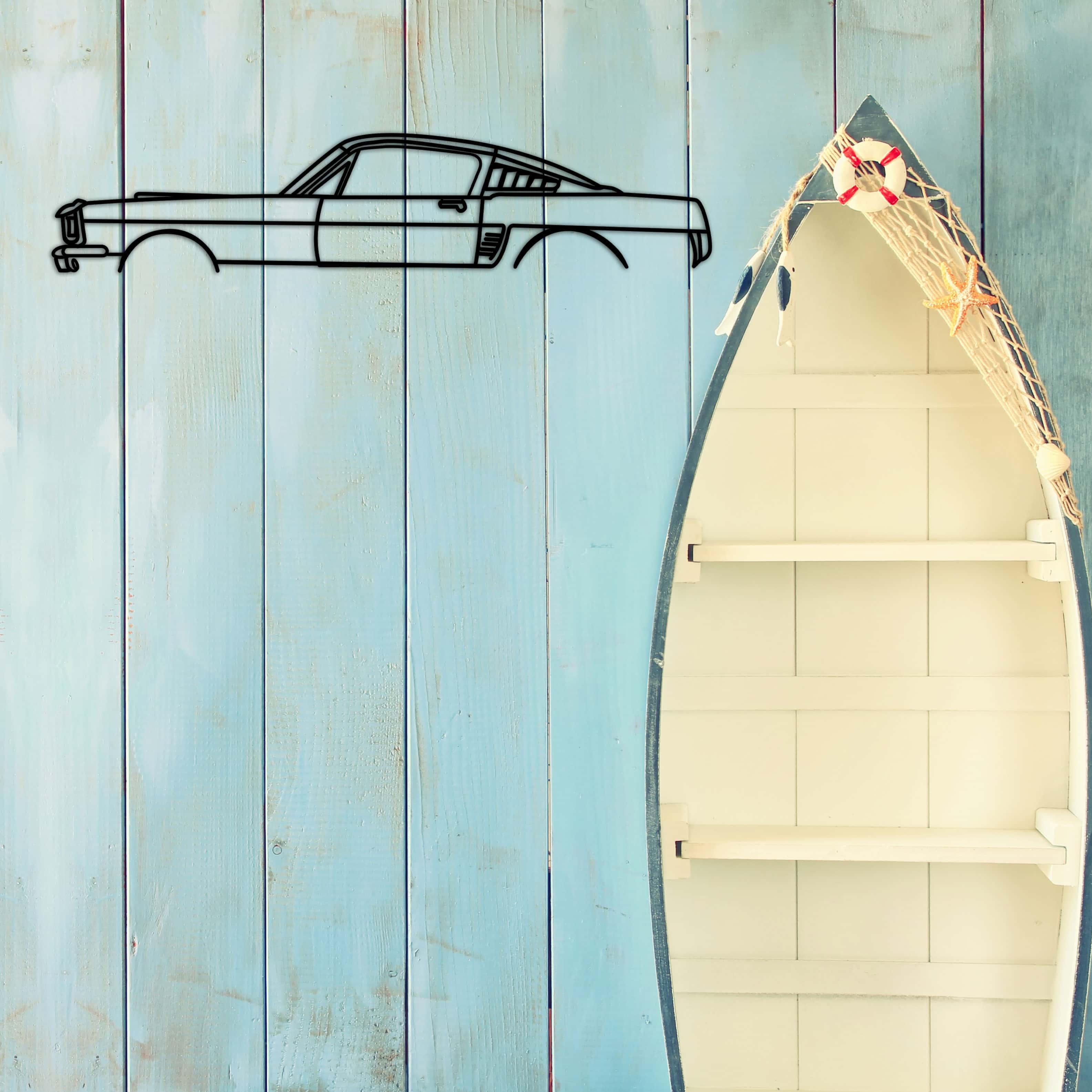 ford mustang 69 car silhouette 3