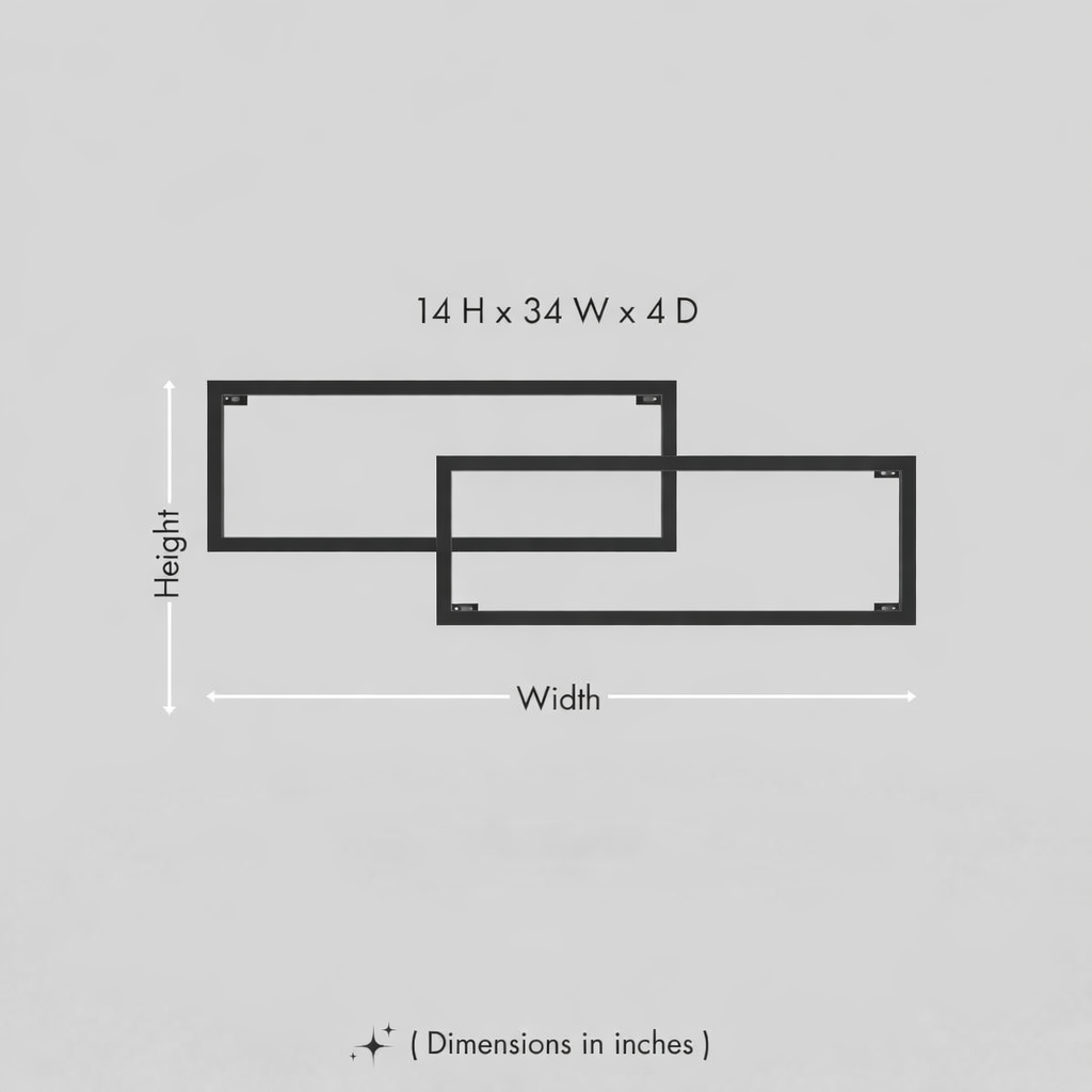 Geometric wall towel rack for modern bathroom towel storage.