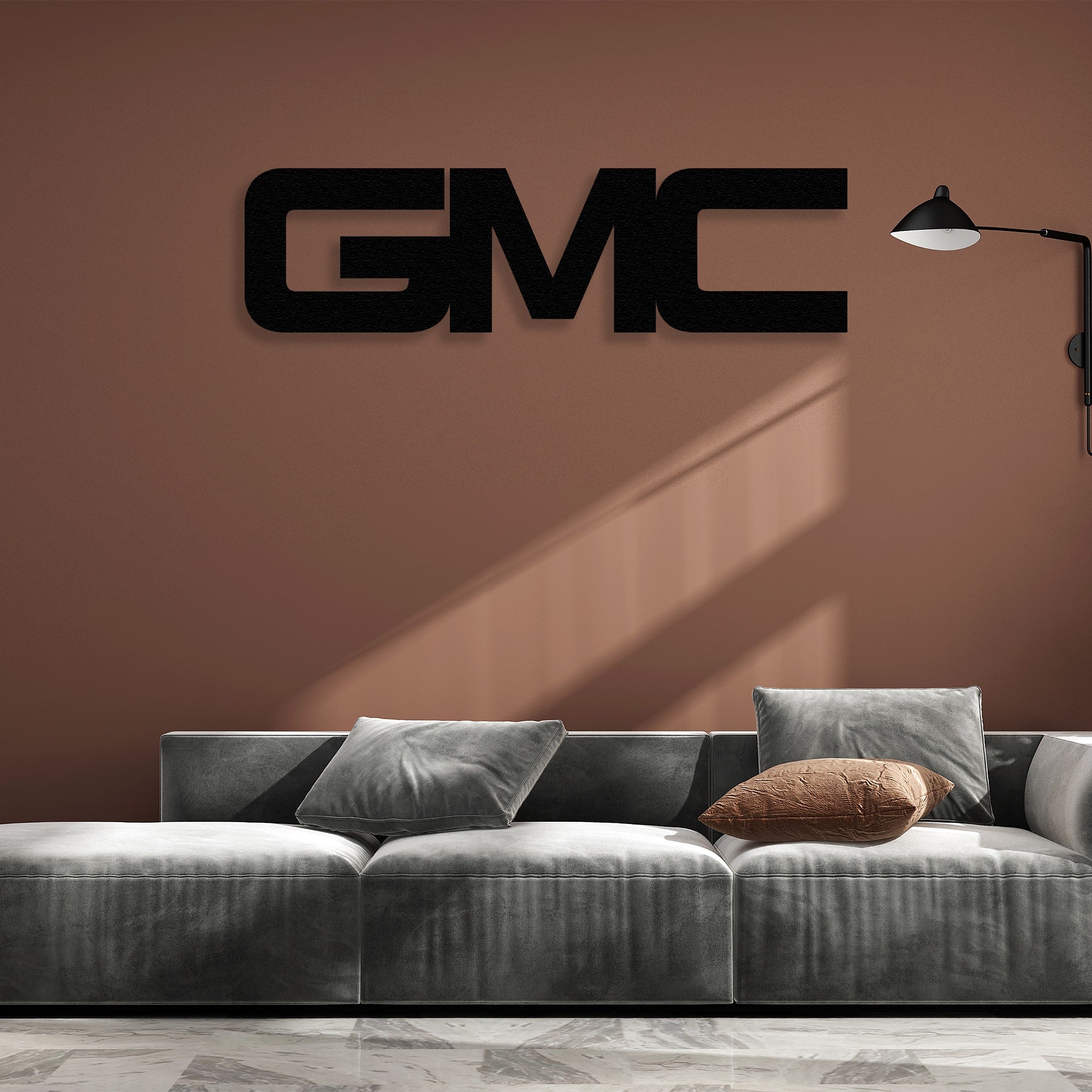 gmc metal wall art american car