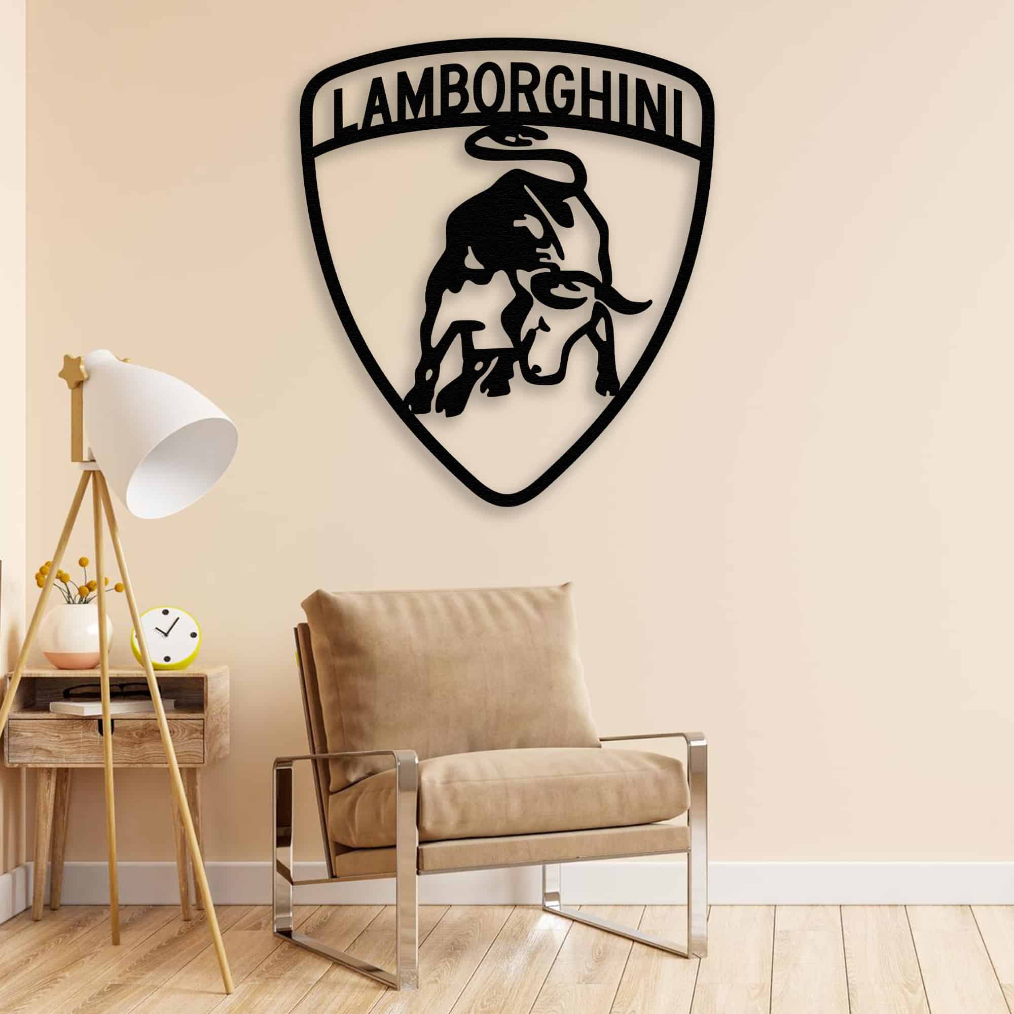 lamborghini metal wall art supercar