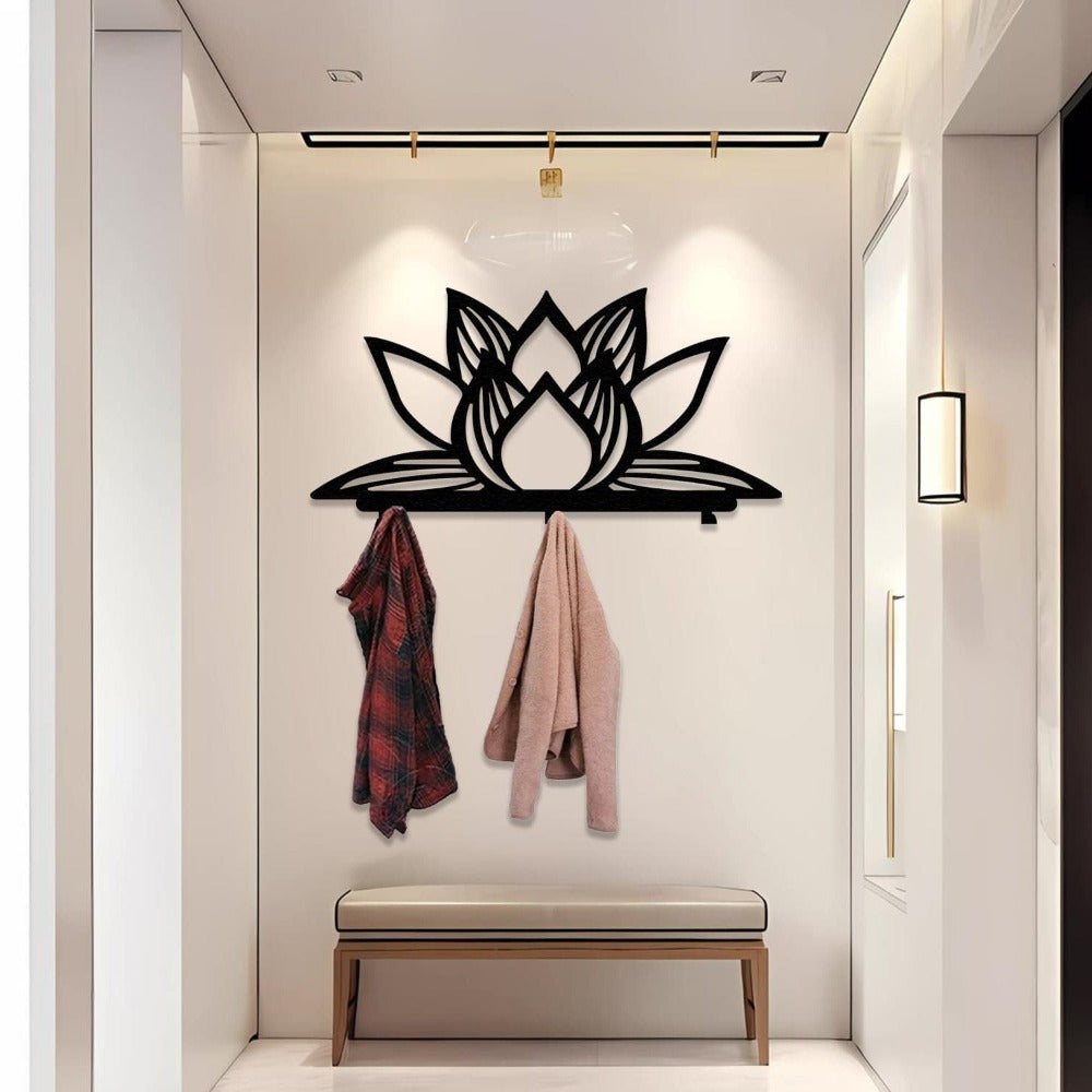 lotus flower metal hanger hook
