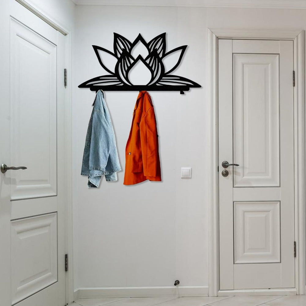 lotus flower metal hanger wall hook
