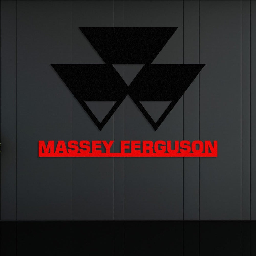 massey ferguson wall art black and red