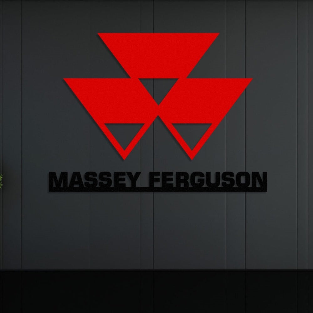 massey ferguson wall art red and black
