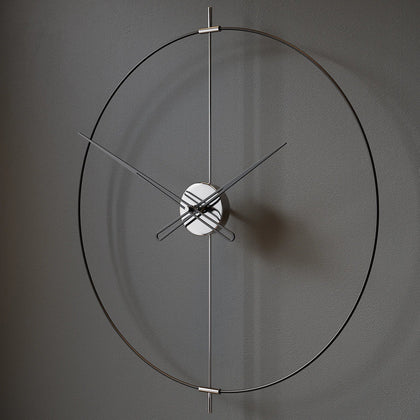 Massive Simple 60 cm living room wall clock in modern metal design.
