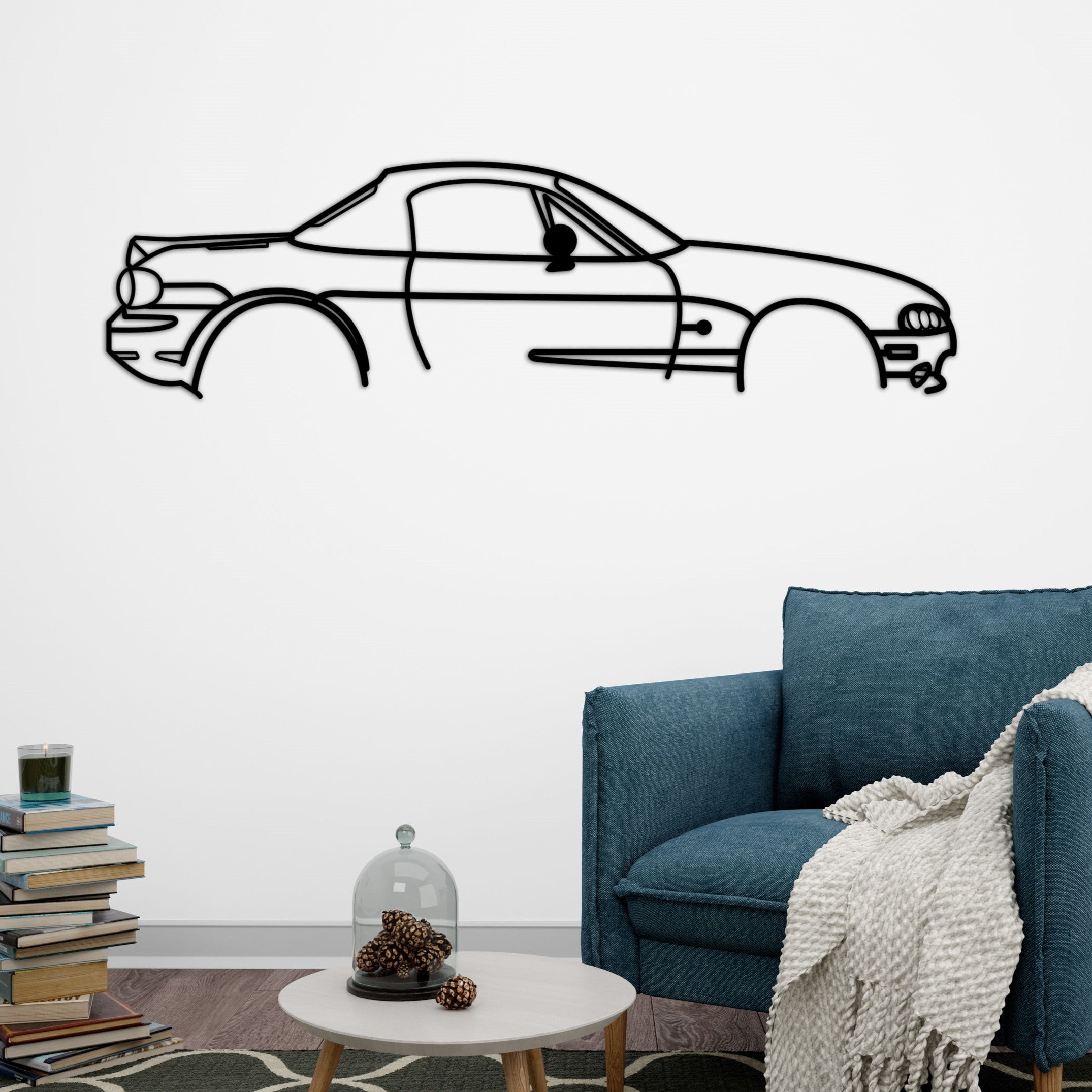 mazda mk 1 mx 5 car silhouette white wall