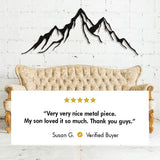 Customer photo of Mountain Range Metal Wall Art
