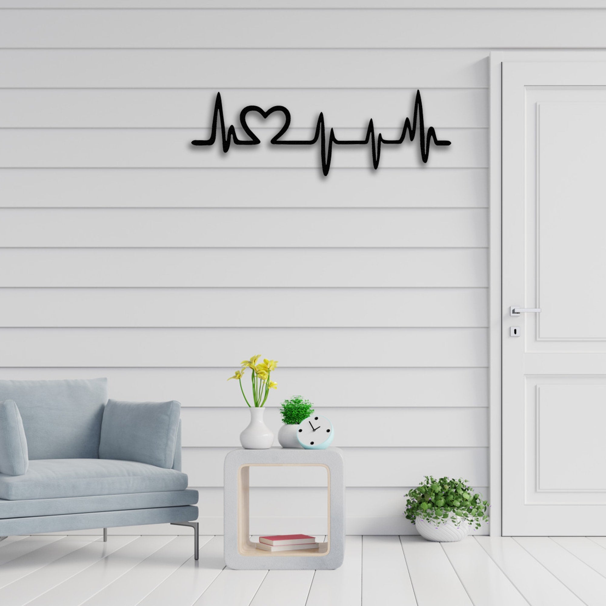 metal wall rack hanger with heart 2