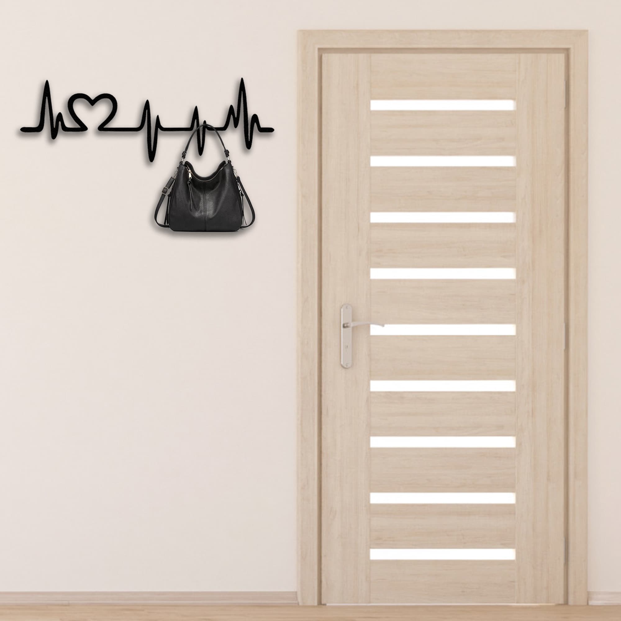 metal wall rack hanger with heart hook