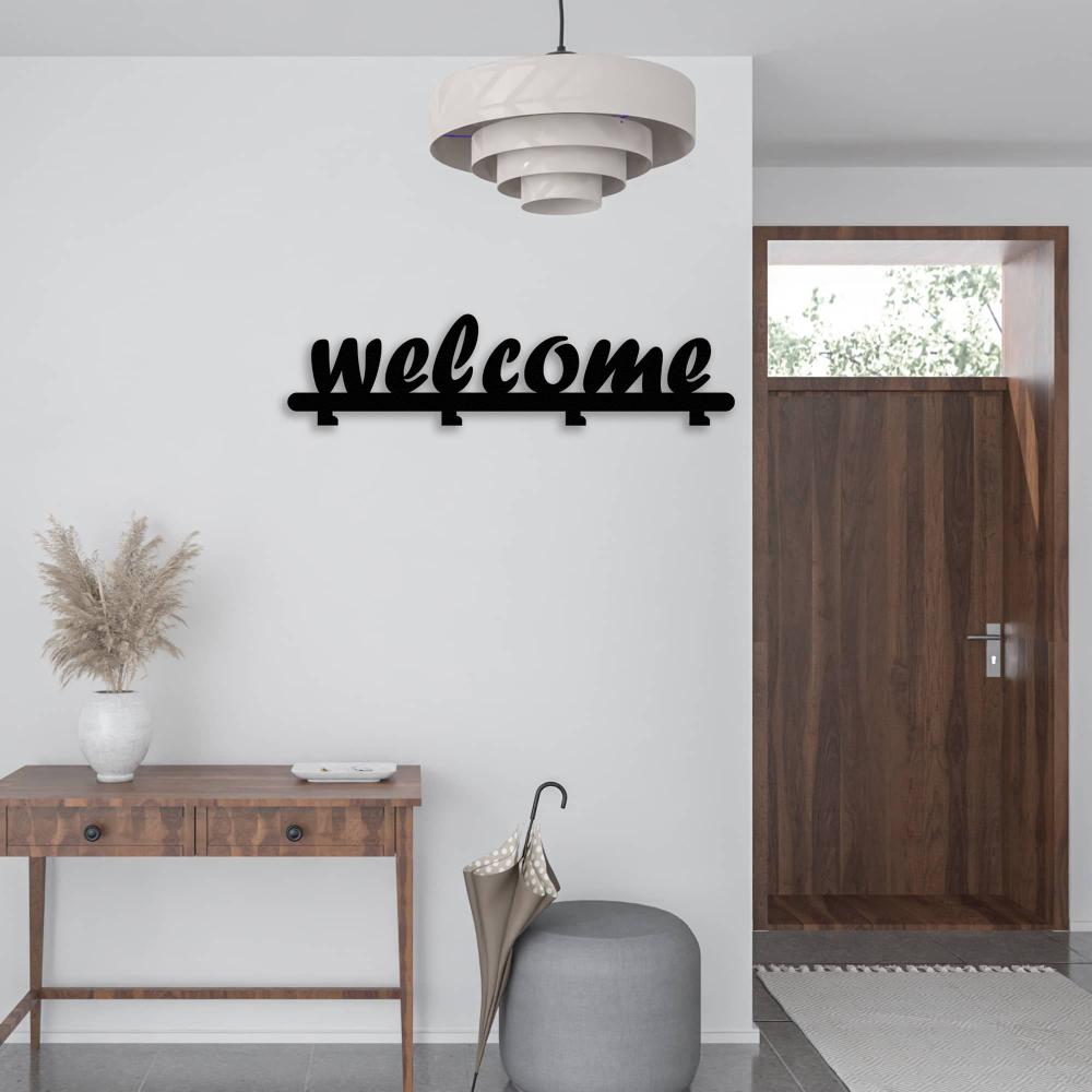 metal wall rack welcome