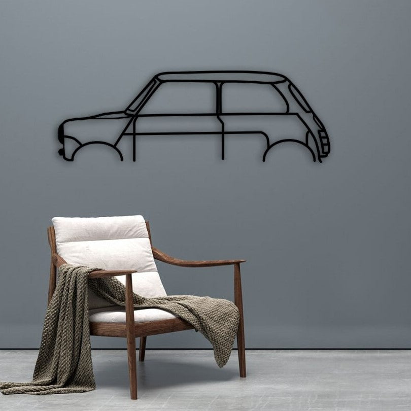 mini cooper car silhouette anthracite