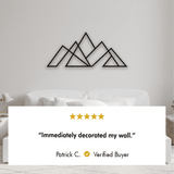 Mountain Metal Wall Art, laser-cut galvanized steel with electrostatic powder-coat finish.
