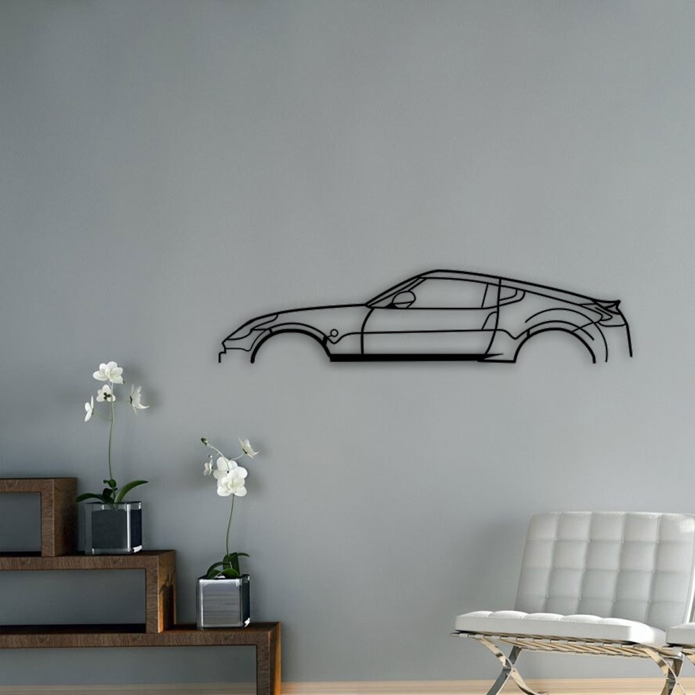 nissan 370z car silhouette bookshelf
