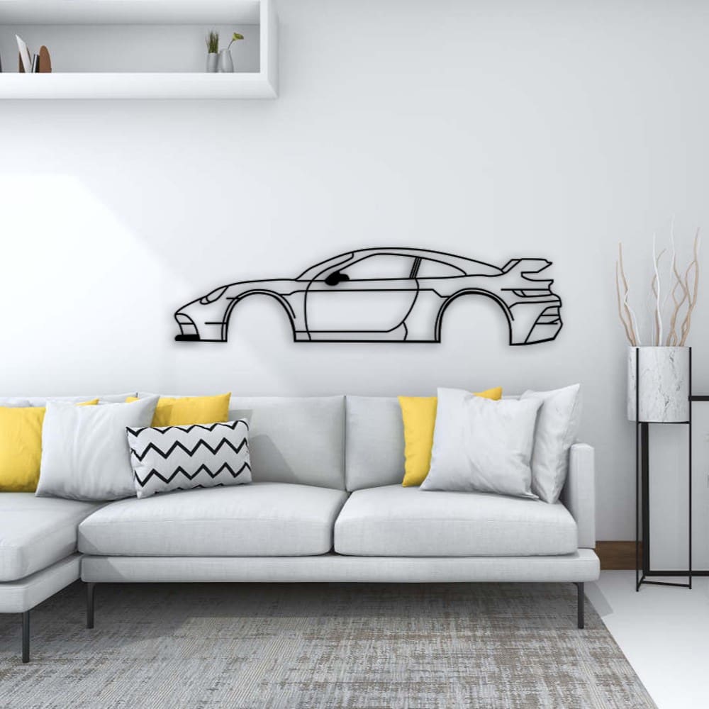 porsche 911 gt3 rs car metal art with sofa 2