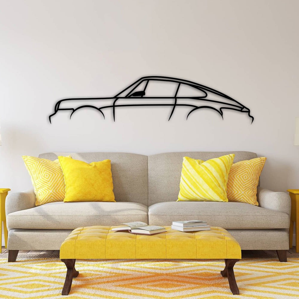 porsche 930 sports car silhouette 2