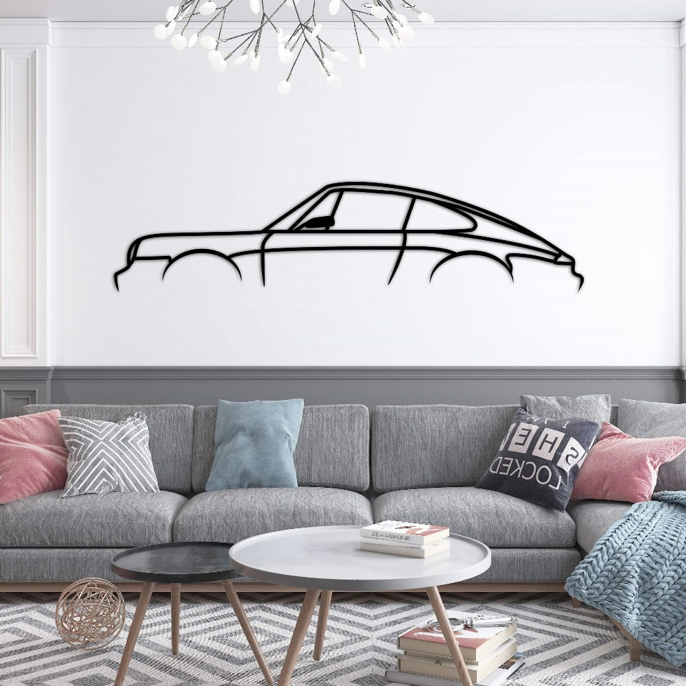 porsche 930 sports car silhouette