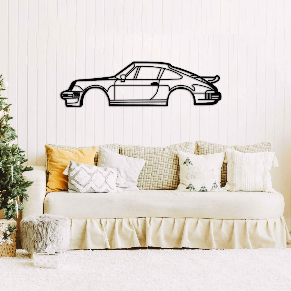 porsche 933 car silhouette living room