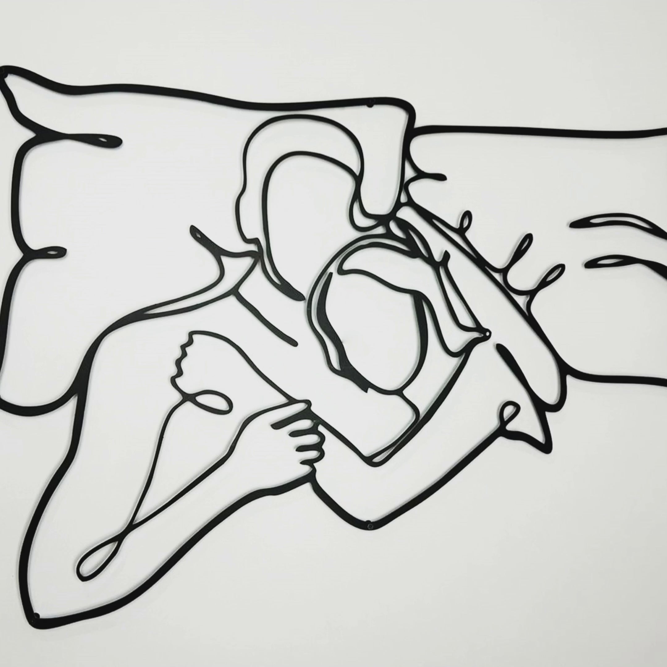 sleeping couple metal wall art by vita home product overview