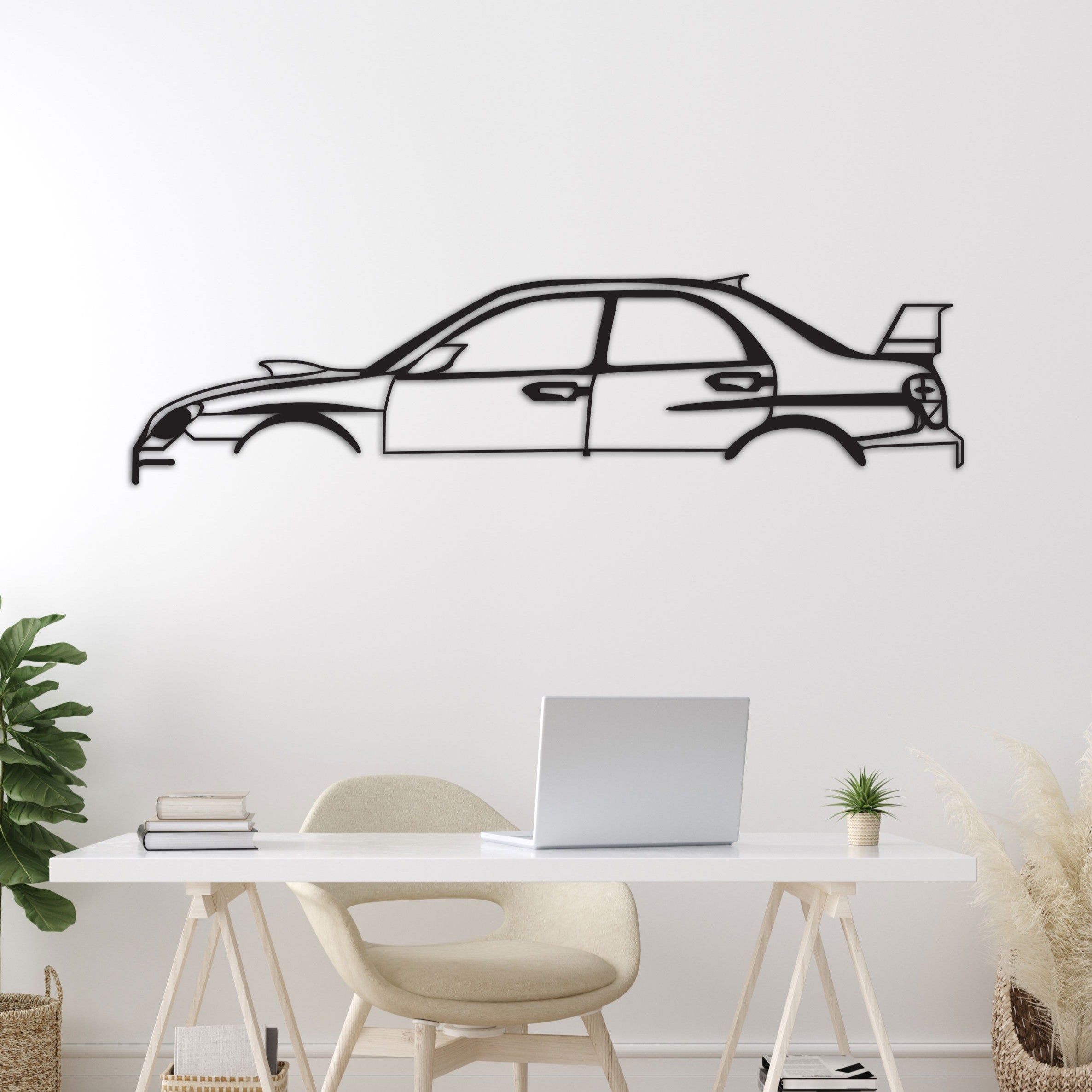 subaru impreza car silhouette office