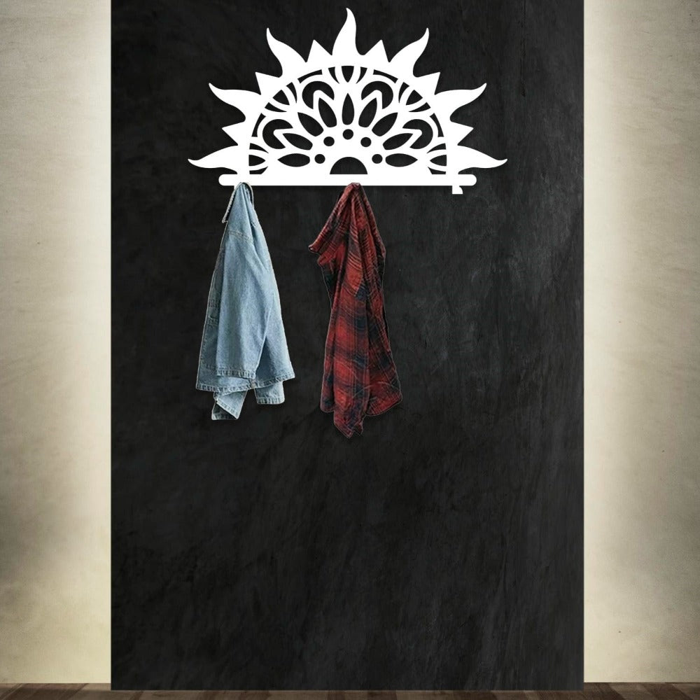sunflower metal hanger white