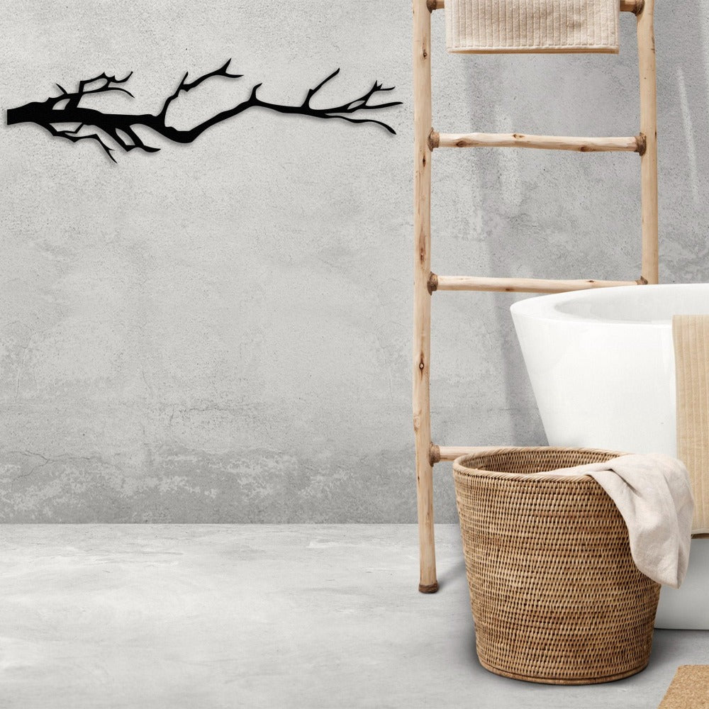 tree branch hanging rack decor bathroom
