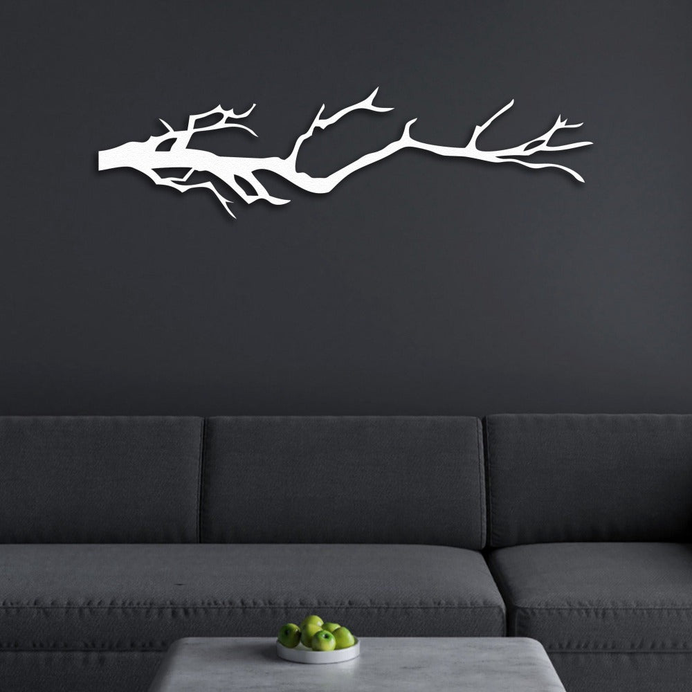 tree branch hanging rack decor white