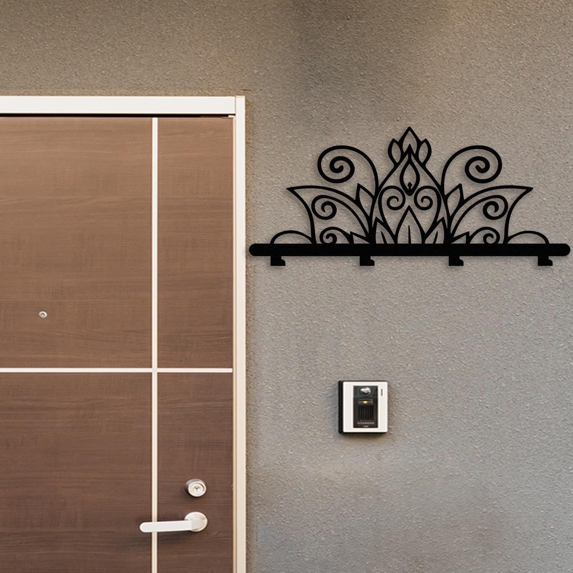 wall rack with mandala metal Metal lotus