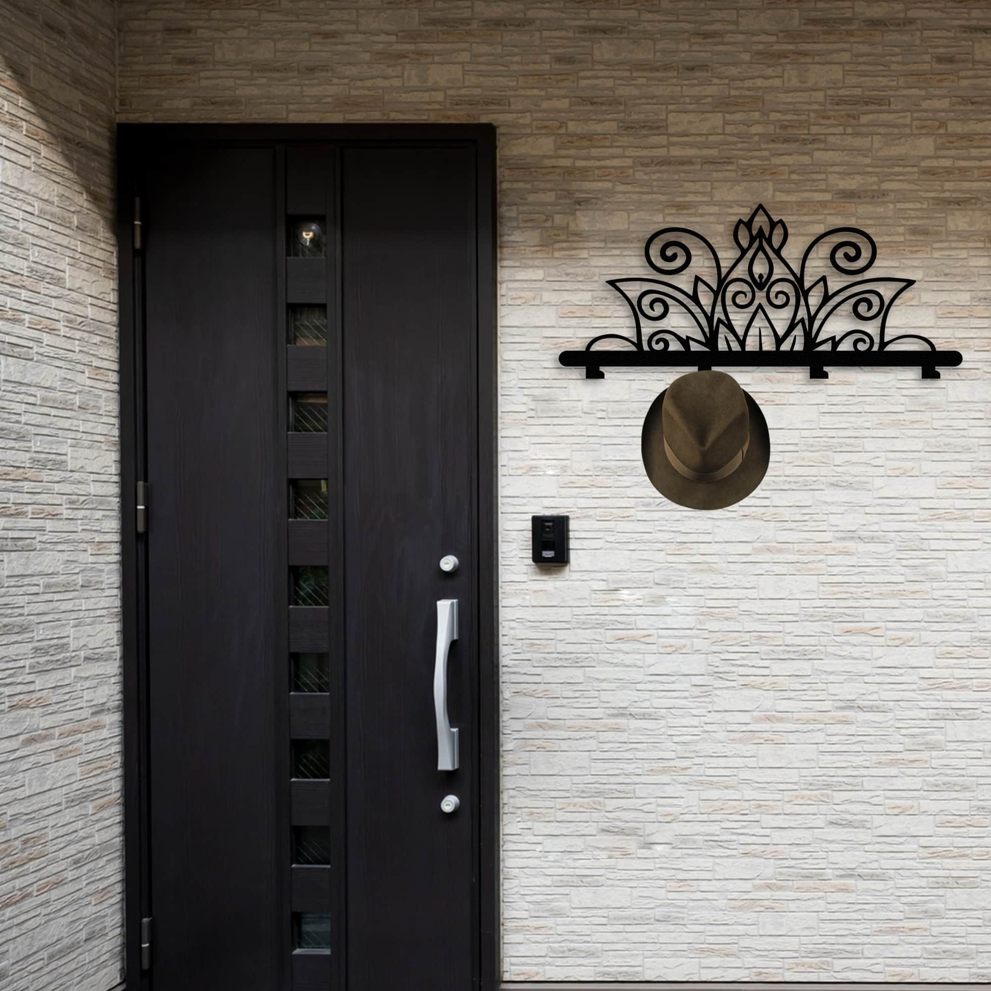 wall rack with mandala metal