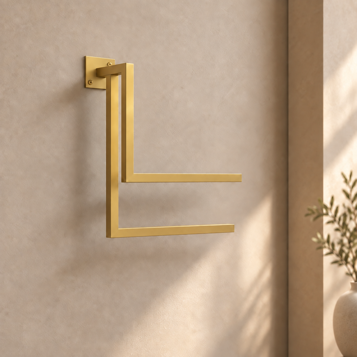 Wall Mounted Staggered Towel Rack