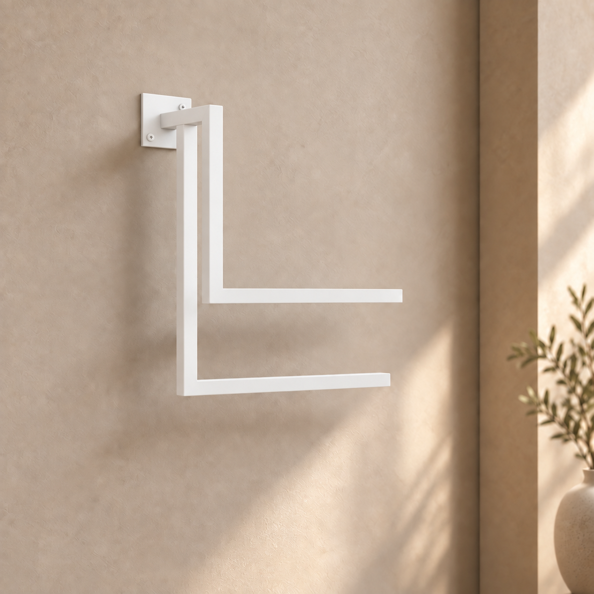 Wall Mounted Staggered Towel Rack
