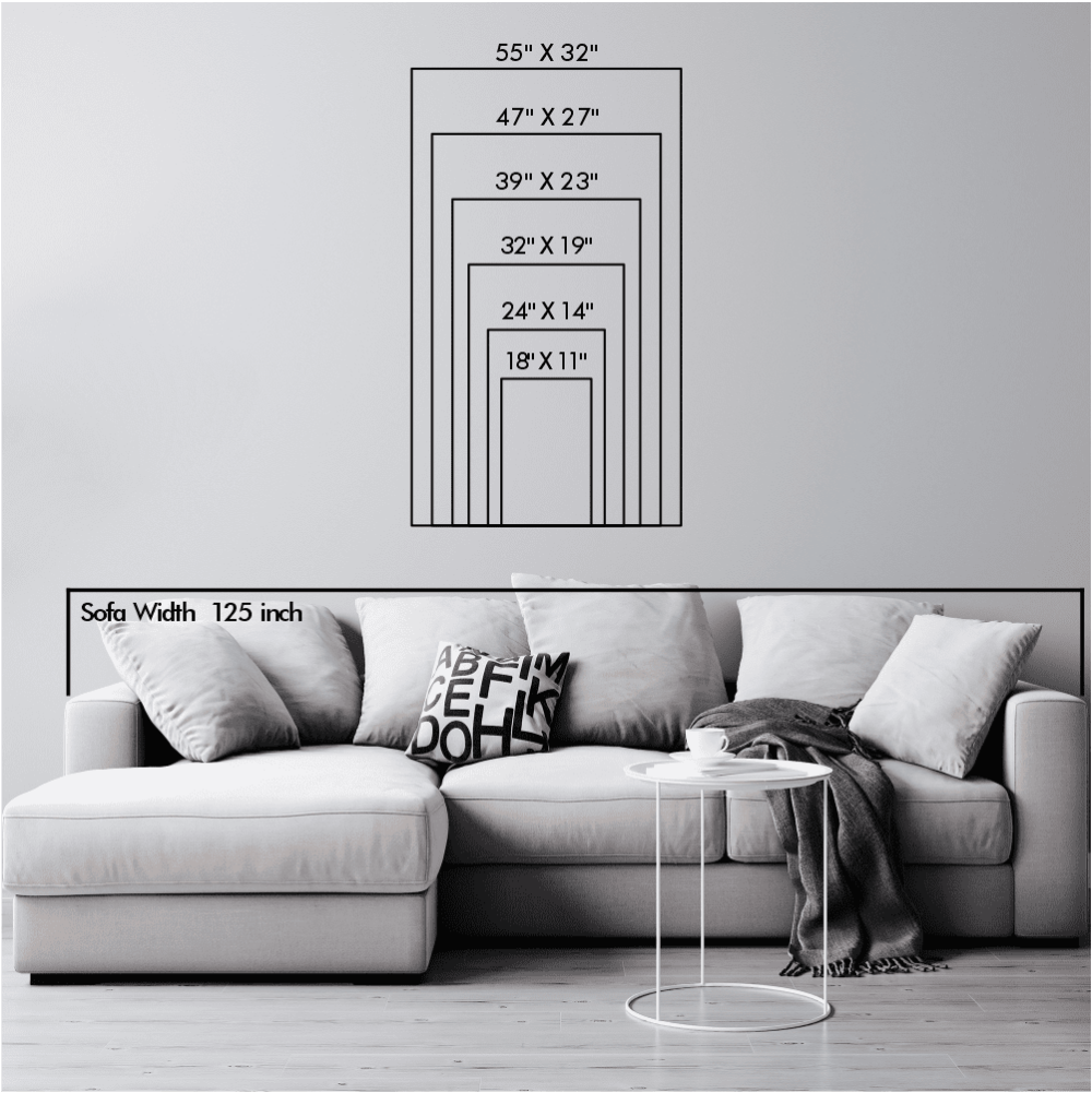 Shared size guide showing dimension references and scale comparison for compatible product variants.