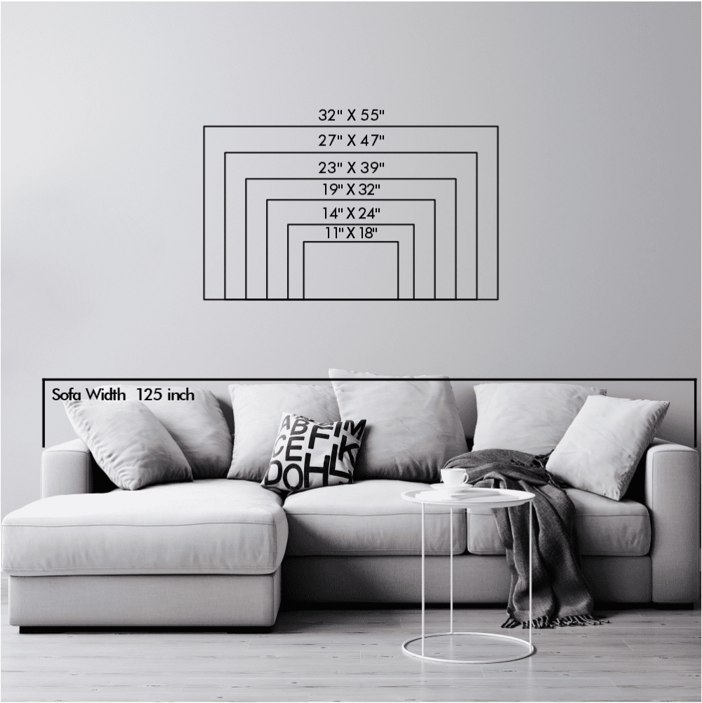 Size chart for MotoGP Logo Metal Wall Art variants