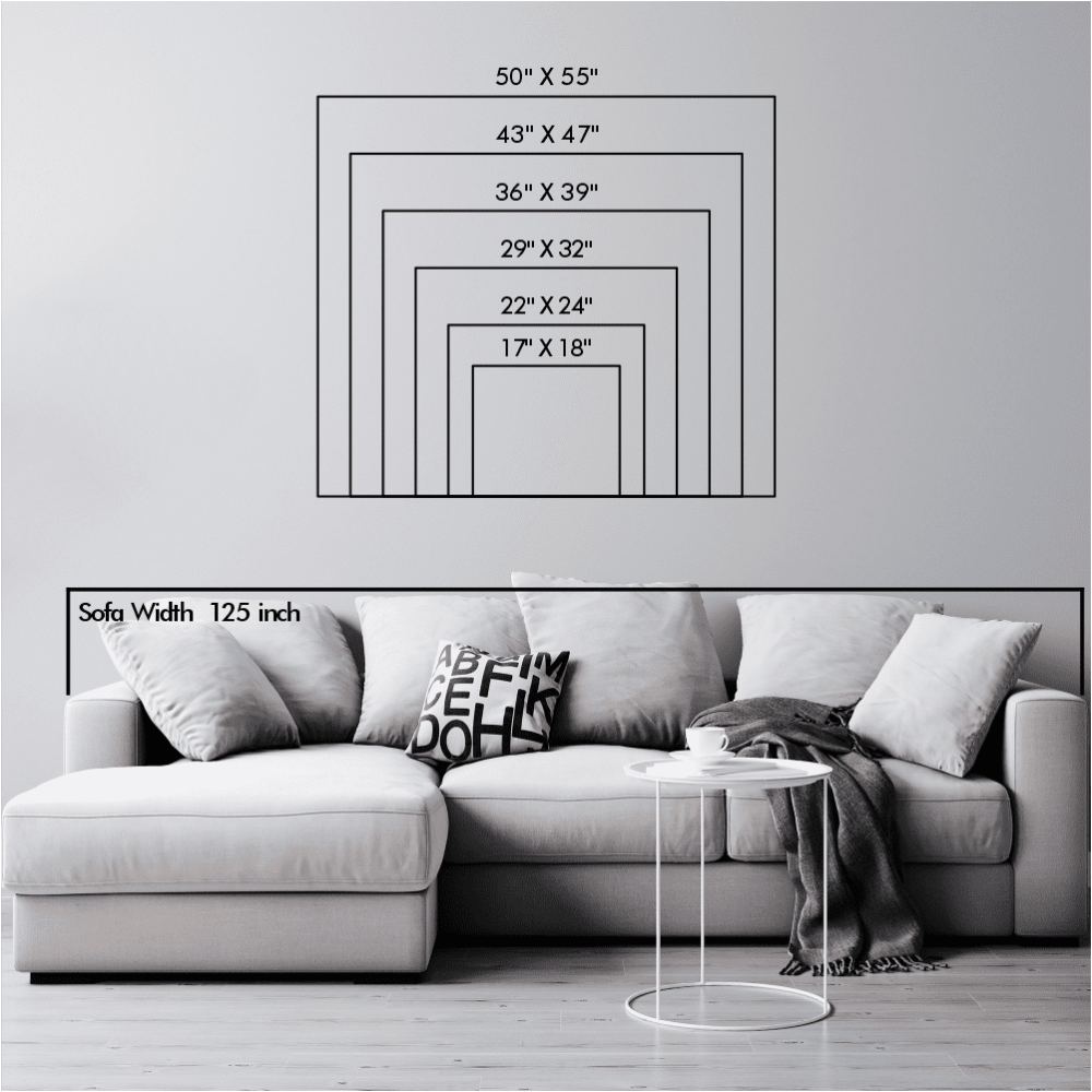 Size chart for John Deere Deer Logo Metal Wall Art variants