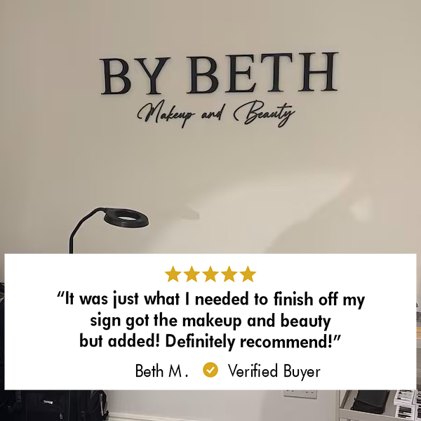 Custom Business Name Sign Metal Wall Art for office branding